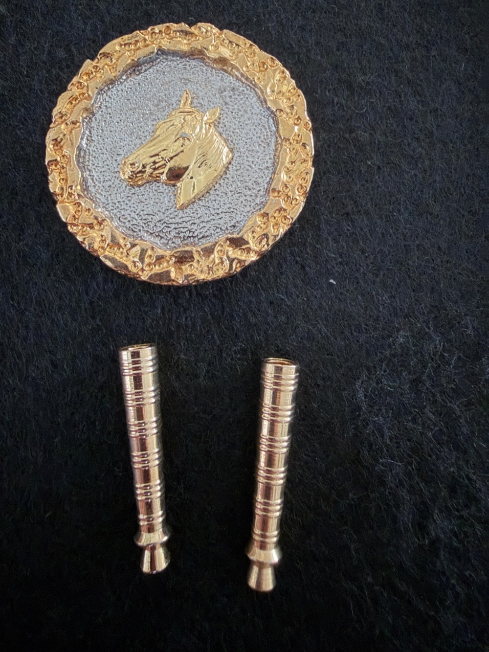 Vintage Western Wilmarth 1986 Collectable Bolo Tie Clasp And Tips